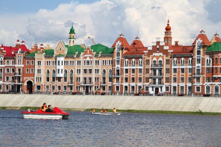Russia red brick river