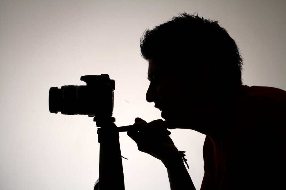 Silhouette person photoshoot
