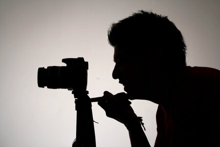 Silhouette person photoshoot