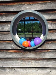 Summer sports ground porthole photo