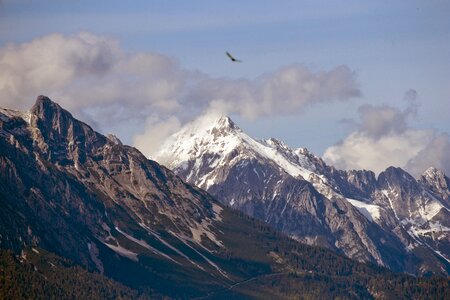 Snow capped landscape alpine photo