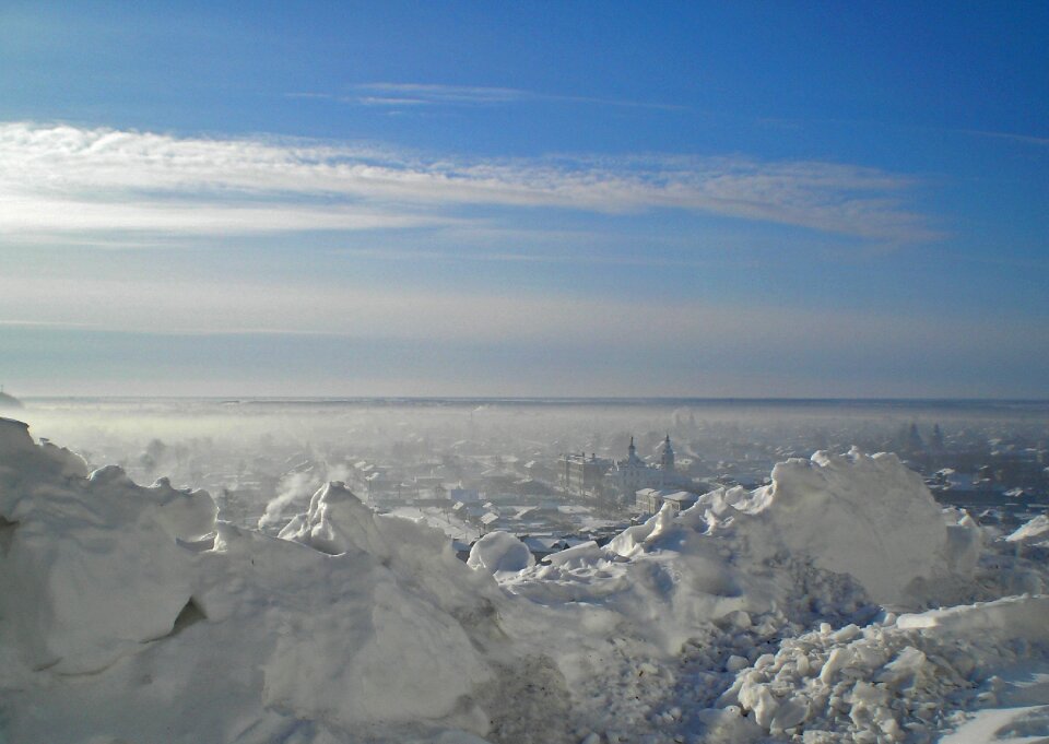 Snowdrifts siberia russia