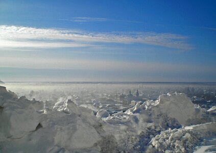Snowdrifts siberia russia photo