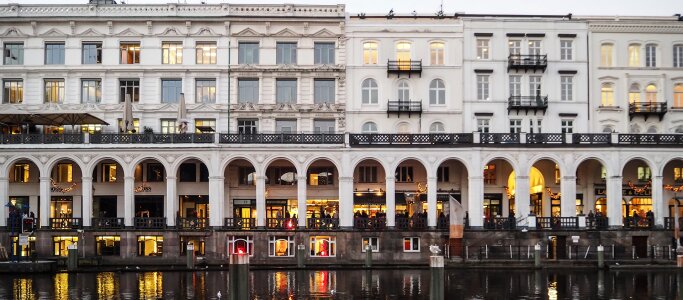 Shops building architecture