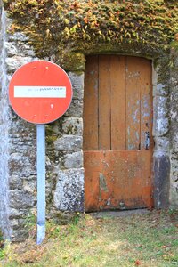 Panel signalling no entry photo