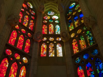 Catalonia rosette stained glass window