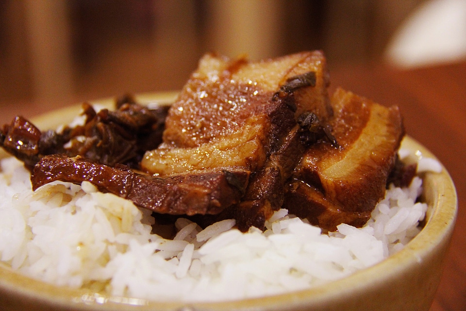 Rice delicious pork belly