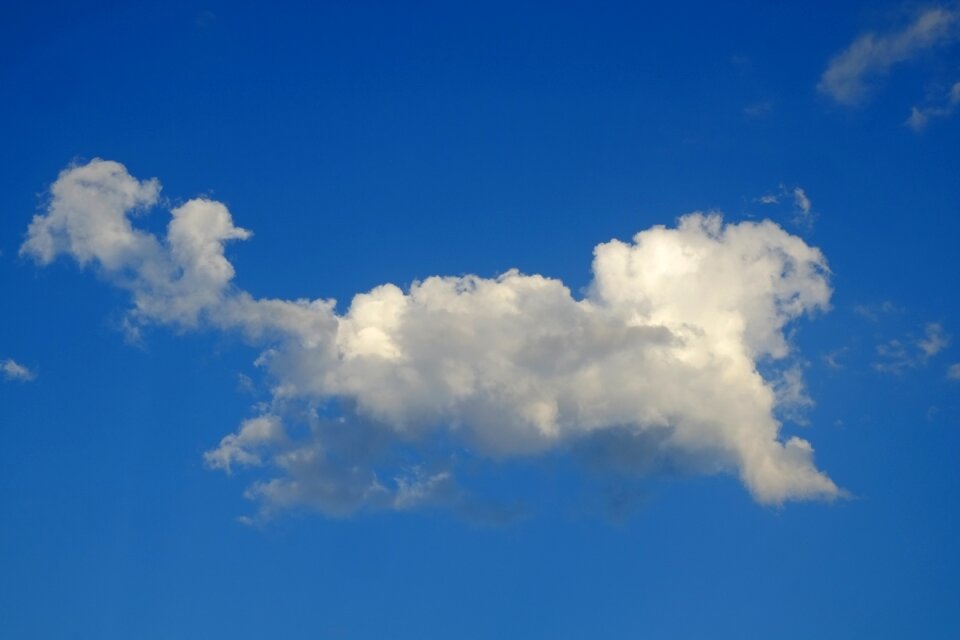 Clouds form the sky cumulus clouds