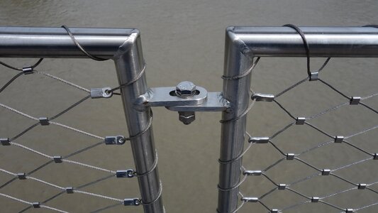 Bridge railing regularly pattern photo