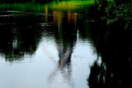 Landscape reflections pond photo