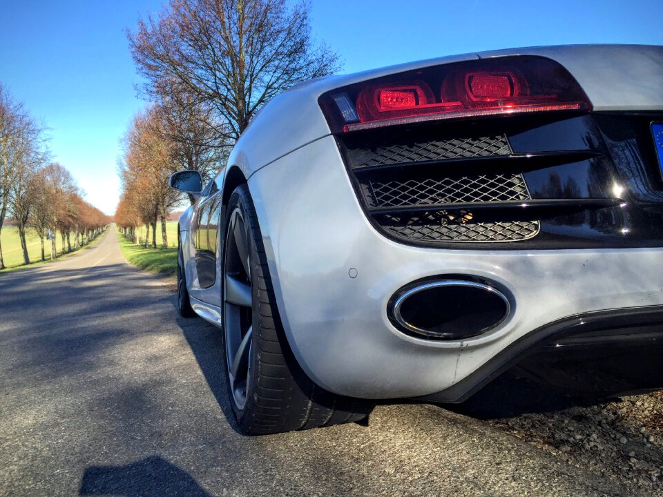 Sports car sun sky
