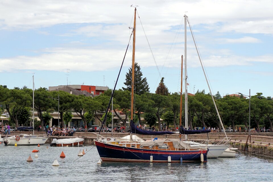 Sailing boat sail port