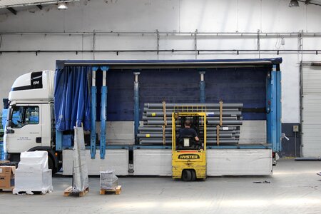 Cargo truck warehouse truck