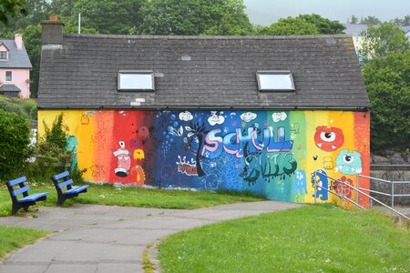 Meadow facade painted house
