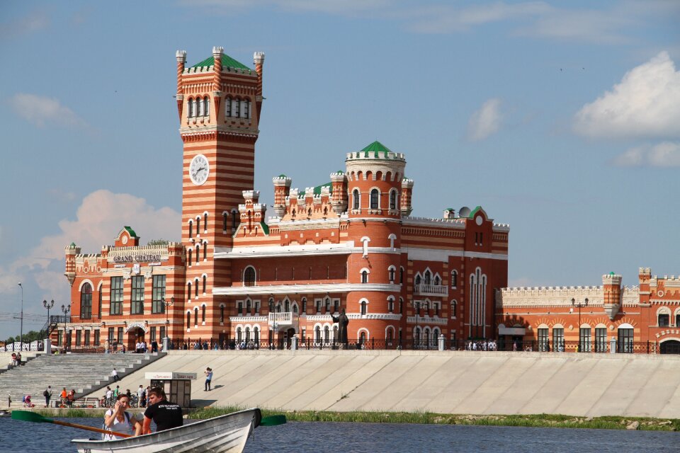 Russia red brick castle