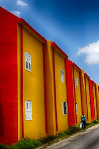 Colored houses netherlands antilles authentic street