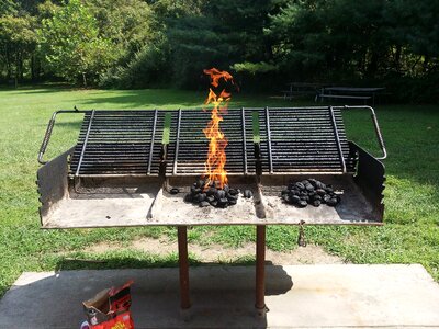 Fireplace pit grill photo