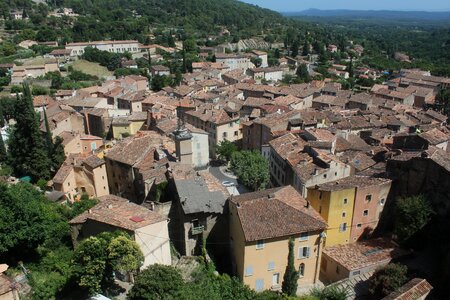 Tourist town mountain village old house photo