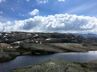 Fjord rock landscape loneliness photo