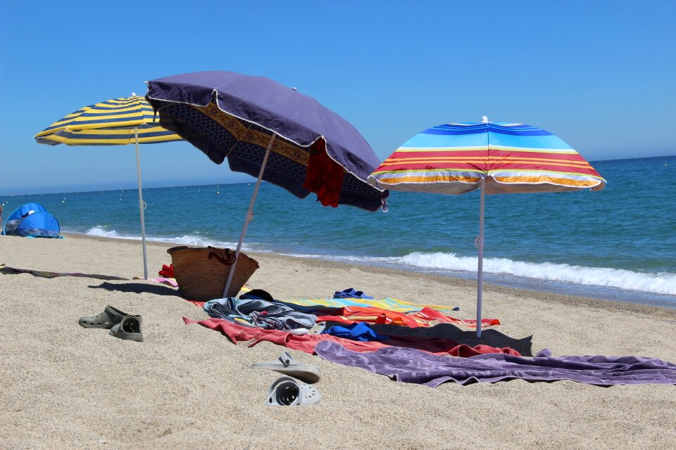 Parasol sand mediterranean
