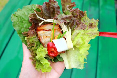 Food grill salad photo