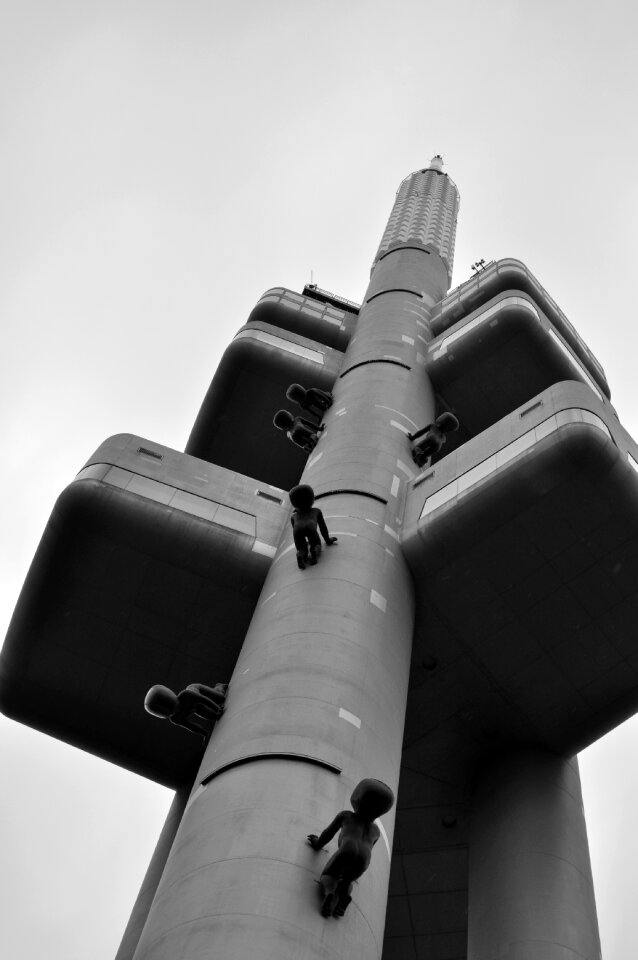 Tv tower grey sculpture
