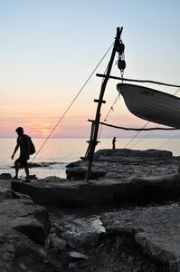 Abendstimmung port mediterranean photo
