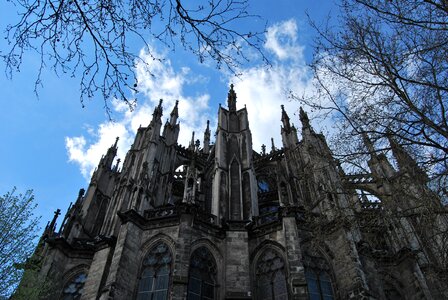 Sky cologne on the rhine gothic photo