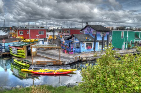 Water's edge channels boats