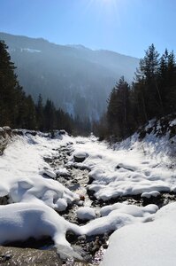 Klostertal austria winter bach wintry
