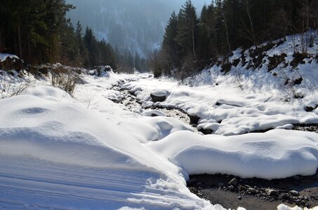 Klostertal austria winter bach wintry