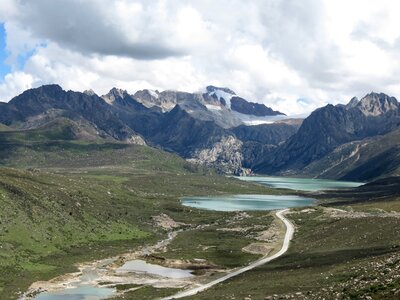 Mountain view litang county sichuan province prairie