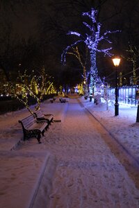 Cold russia city park