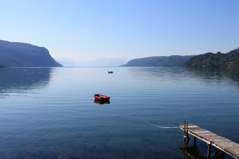 Panorama fjord water