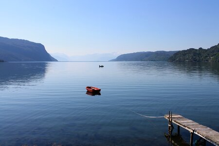 Panorama fjord water photo