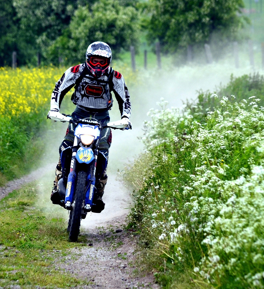 Person sports motorbike