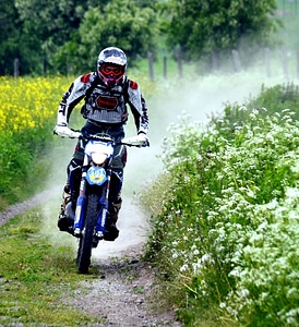Person sports motorbike