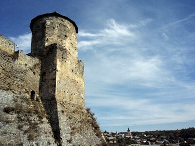 Blue sky kamyanets-podolsky city