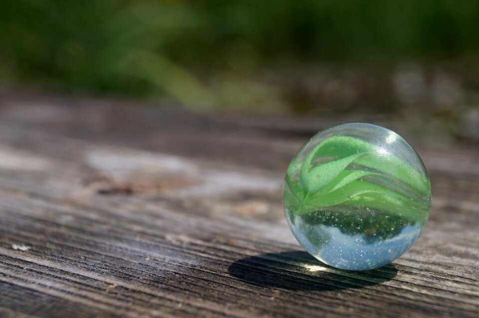 Round glass marbles
