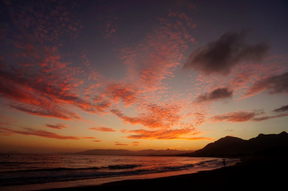 Sunset beach summer
