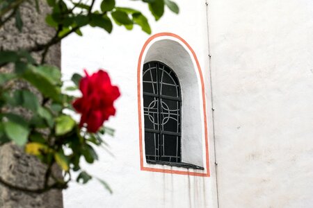 Rhaeto romanic facade rose photo