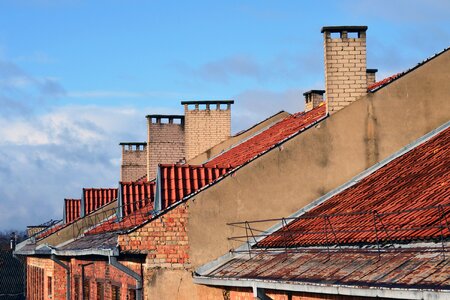 Chimney red tile