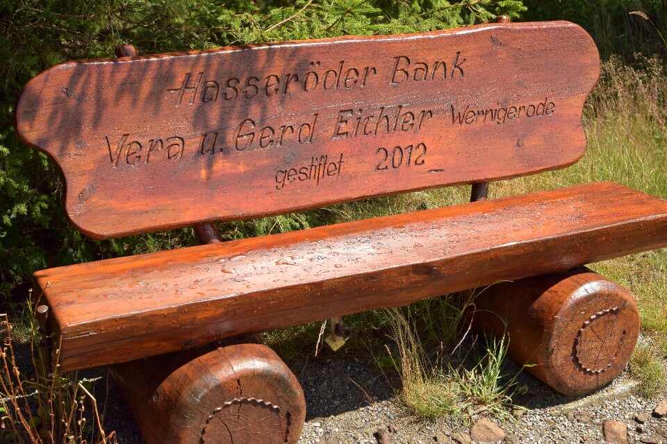 Recovery wooden bench nature