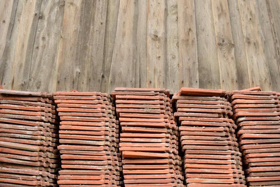 Brick stack wooden wall