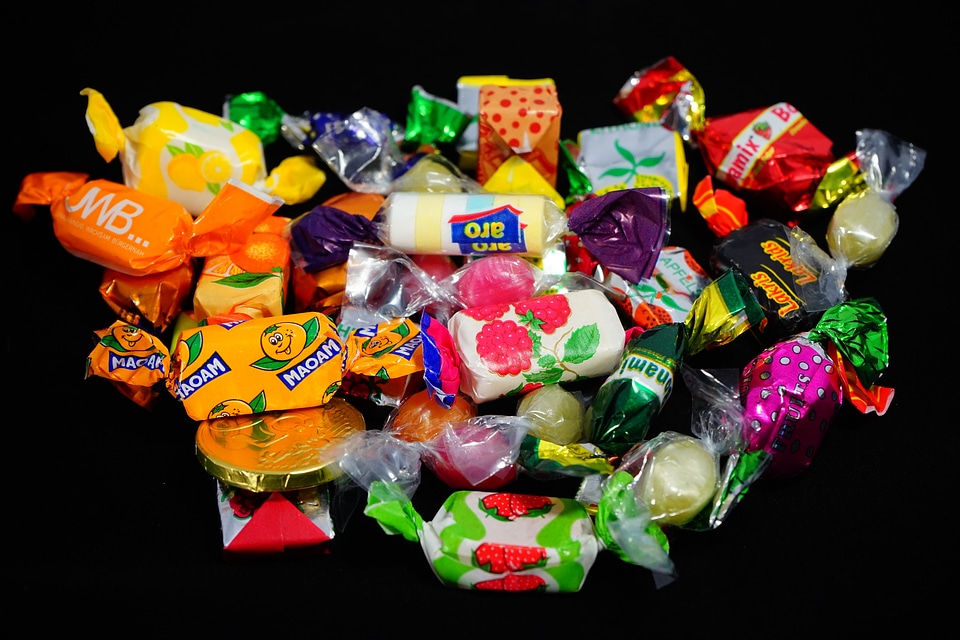 Confectionery sucking candies colorful