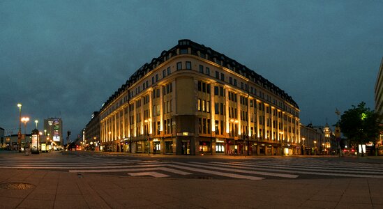 The intersection of building night