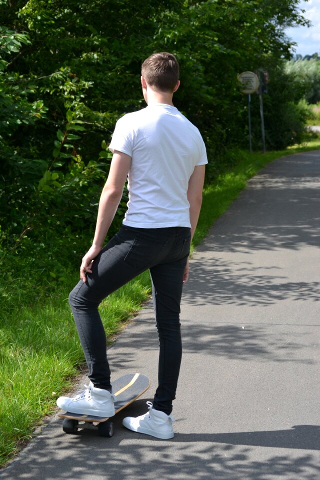 Skateboard skating young