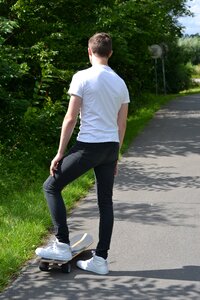 Skateboard skating young