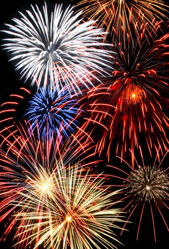 Happy pyrotechnics sparks