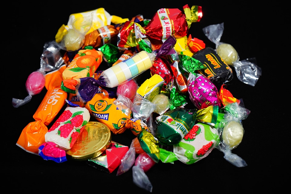 Confectionery sucking candies colorful